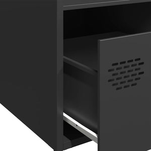 Schwarzes Highboard Stahl 35x39x103,5 cm