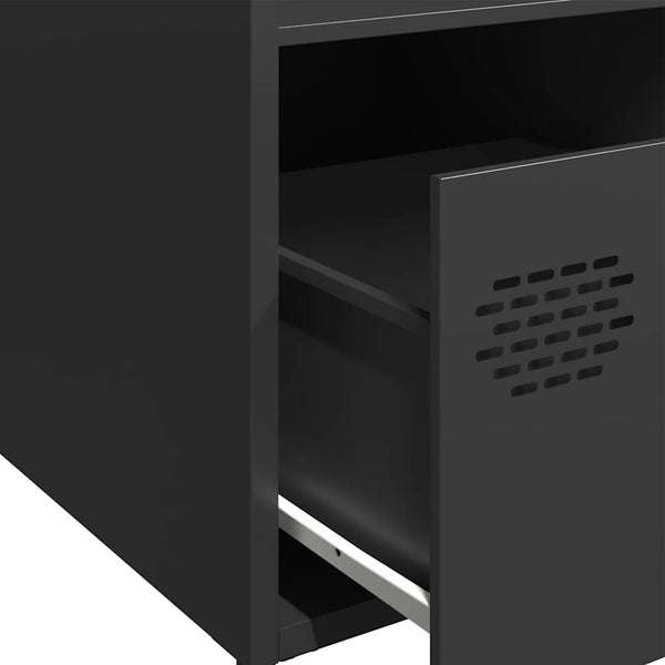 Schwarzes Highboard Stahl 35x39x103,5 cm