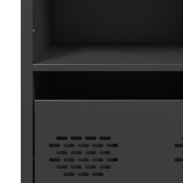 Schwarzes Highboard Stahl 35x39x103,5 cm
