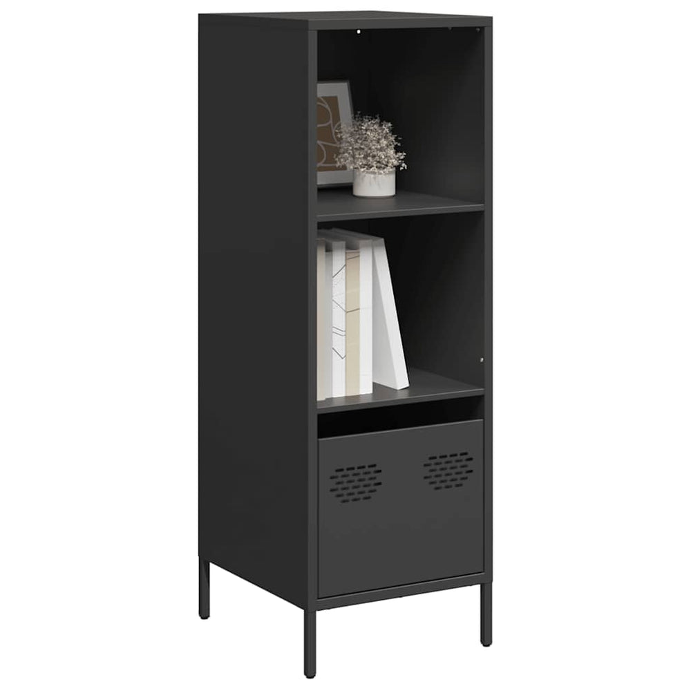 Schwarzes Highboard Stahl 35x39x103,5 cm