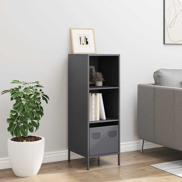 Highboard Anthrazit Stahl 35x39x103,5 cm