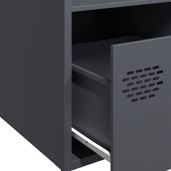 Highboard Anthrazit Stahl 35x39x103,5 cm