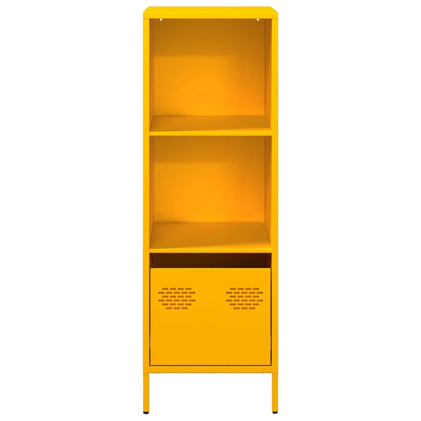 Senfgelbes Highboard Stahl 35x39x103,5 cm