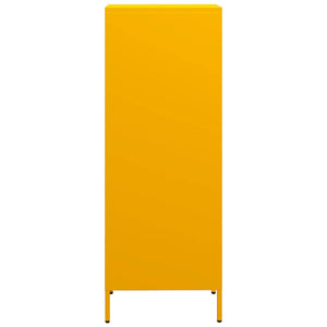 Senfgelbes Highboard Stahl 35x39x103,5 cm