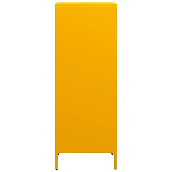 Senfgelbes Highboard Stahl 35x39x103,5 cm