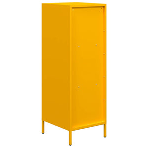 Senfgelbes Highboard Stahl 35x39x103,5 cm