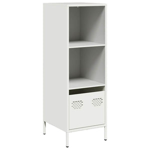 Weißes Highboard aus Stahl, 35x39x103,5 cm