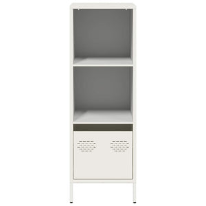 Weißes Highboard aus Stahl, 35x39x103,5 cm