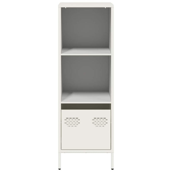 Weißes Highboard aus Stahl, 35x39x103,5 cm
