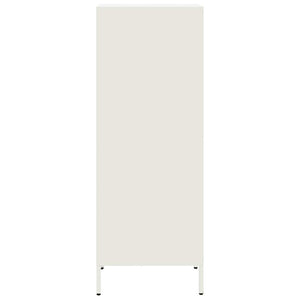 Weißes Highboard aus Stahl, 35x39x103,5 cm