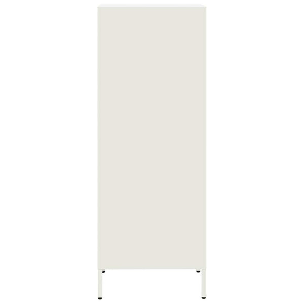 Weißes Highboard aus Stahl, 35x39x103,5 cm