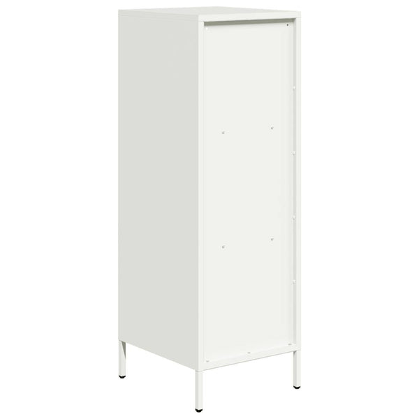 Weißes Highboard aus Stahl, 35x39x103,5 cm