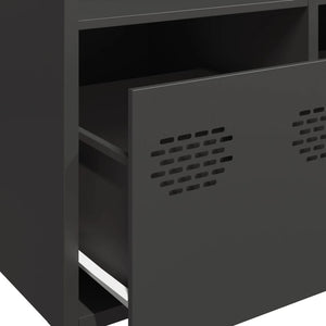 Highboard Schwarz Stahl 101,5 cm