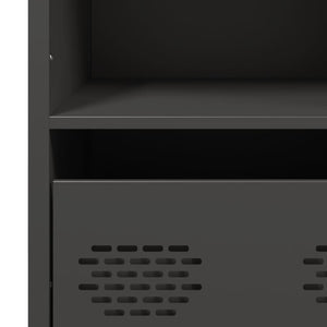 Highboard Schwarz Stahl 101,5 cm
