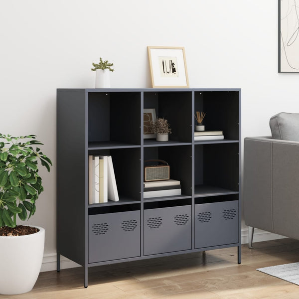 Highboard Anthrazit Stahl 101,5 cm