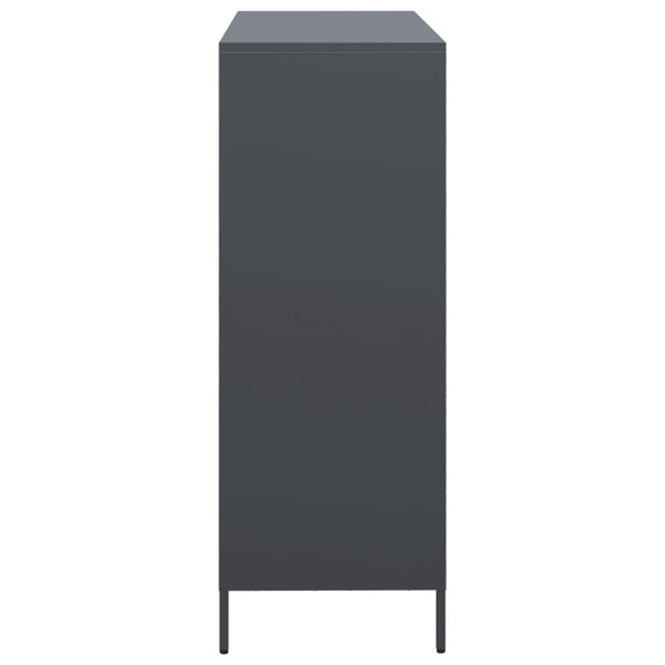 Highboard Anthrazit Stahl 101,5 cm