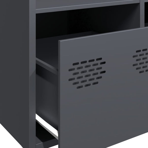 Highboard Anthrazit Stahl 101,5 cm