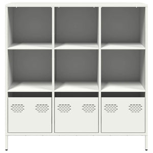 Highboard Weiß Stahl 101,5 cm