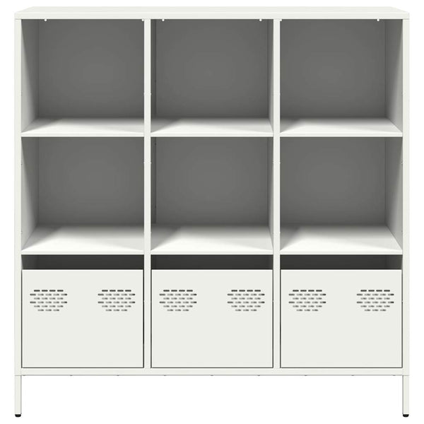 Highboard Weiß Stahl 101,5 cm