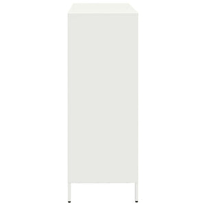 Highboard Weiß Stahl 101,5 cm