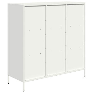 Highboard Weiß Stahl 101,5 cm