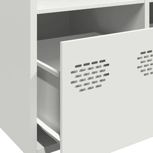 Highboard Weiß Stahl 101,5 cm