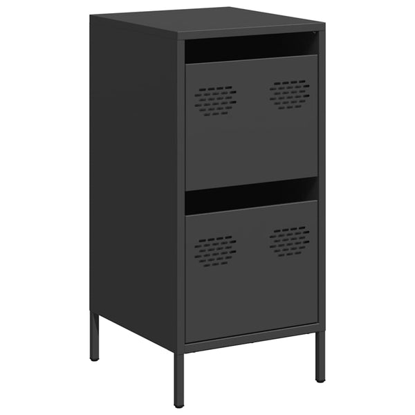 Schwarzes Sideboard 35x39x73,5 cm Stahl