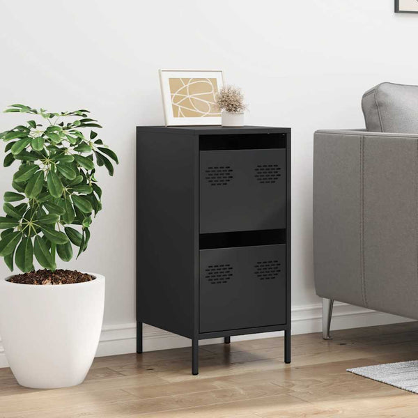 Schwarzes Sideboard 35x39x73,5 cm Stahl