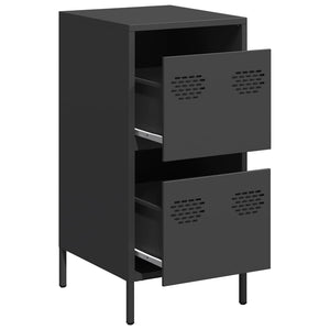Schwarzes Sideboard 35x39x73,5 cm Stahl