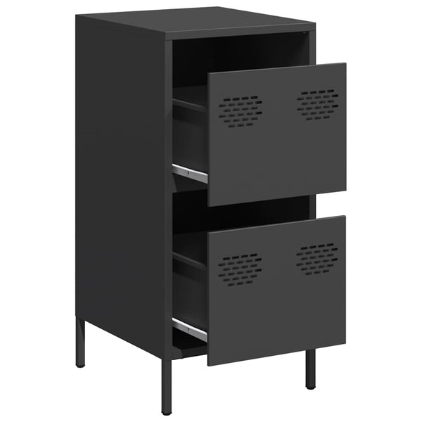 Schwarzes Sideboard 35x39x73,5 cm Stahl