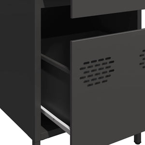 Schwarzes Sideboard 35x39x73,5 cm Stahl