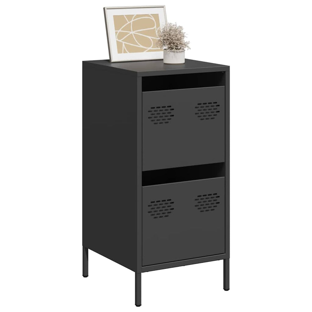 Schwarzes Sideboard 35x39x73,5 cm Stahl