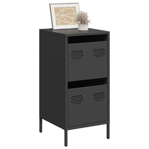Schwarzes Sideboard 35x39x73,5 cm Stahl
