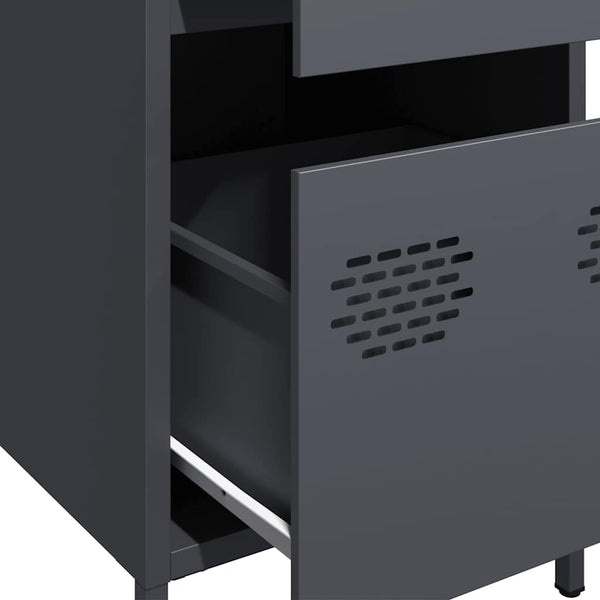 Anthrazit Sideboard, 35x39x73,5 cm, Stahl