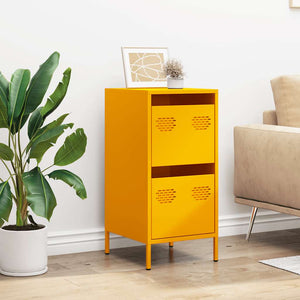 Senfgelbes Sideboard, 35 cm, Stahl