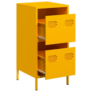 Senfgelbes Sideboard, 35 cm, Stahl