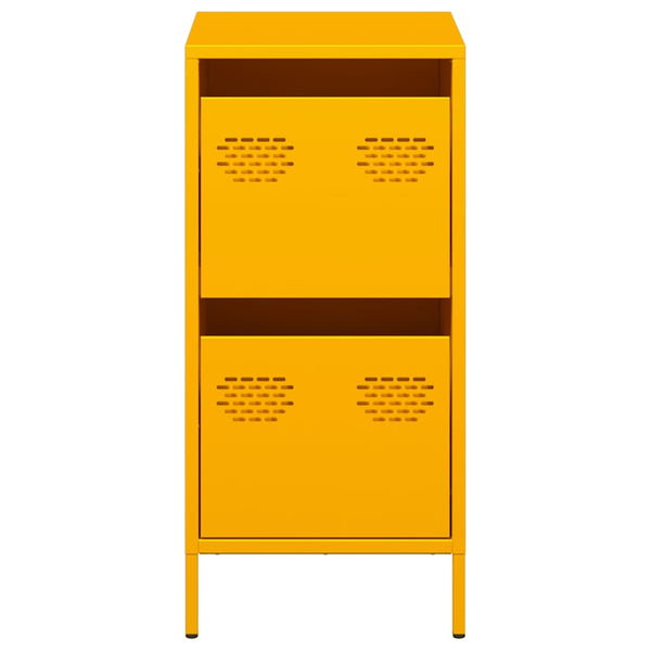 Senfgelbes Sideboard, 35 cm, Stahl