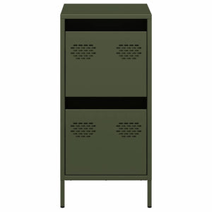 Olivgrünes Sideboard, 35 cm Stahl