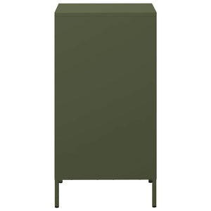 Olivgrünes Sideboard, 35 cm Stahl