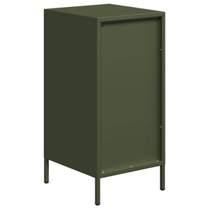Olivgrünes Sideboard, 35 cm Stahl