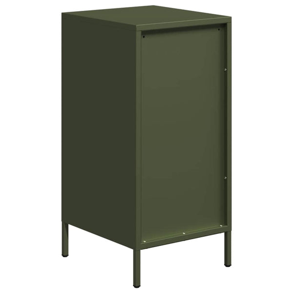 Olivgrünes Sideboard, 35 cm Stahl