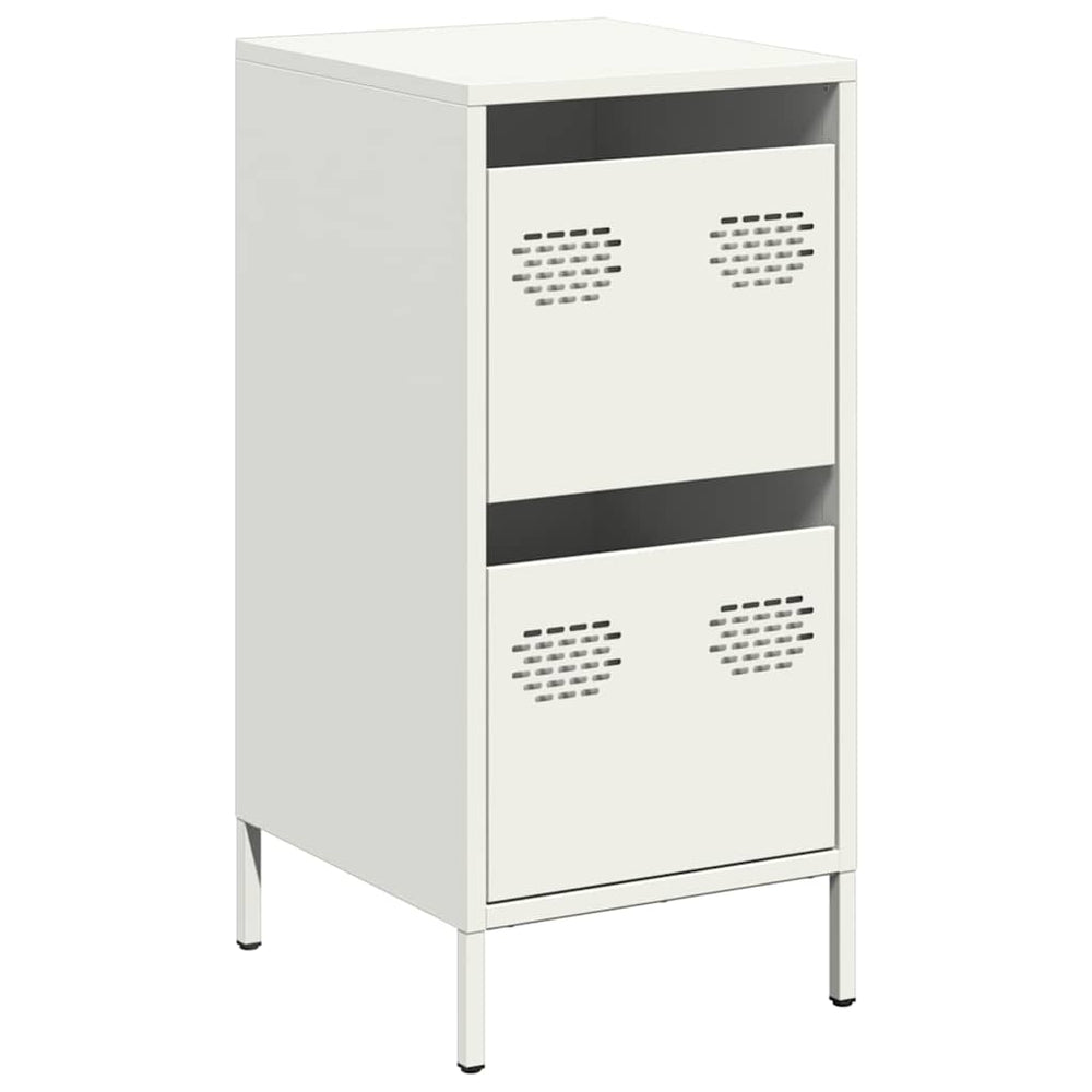 Weißes Sideboard 35x39x73,5 cm Stahl