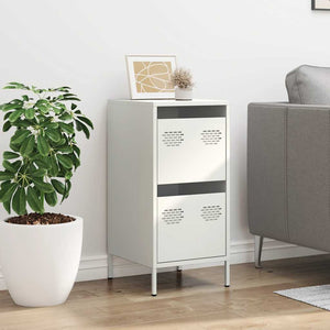 Weißes Sideboard 35x39x73,5 cm Stahl