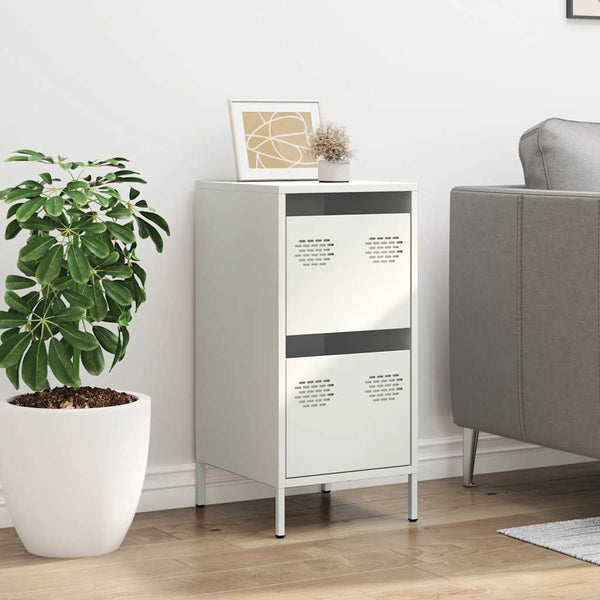 Weißes Sideboard 35x39x73,5 cm Stahl