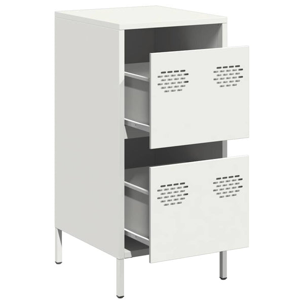 Weißes Sideboard 35x39x73,5 cm Stahl