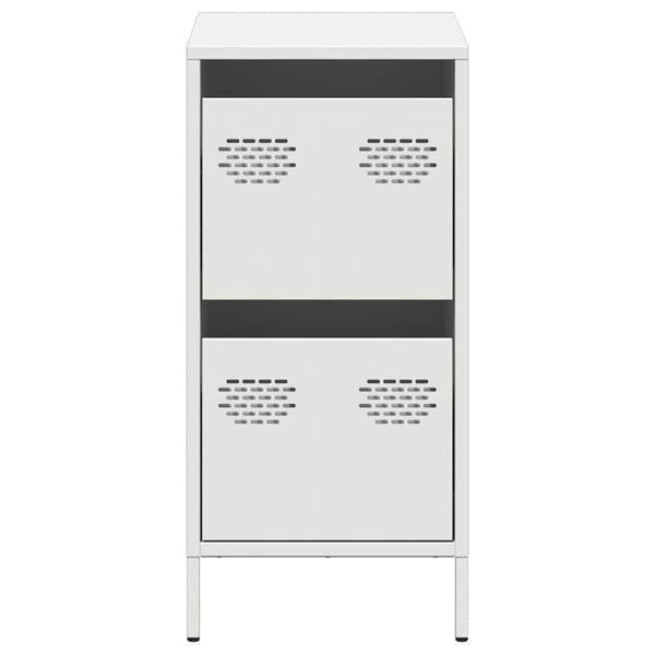Weißes Sideboard 35x39x73,5 cm Stahl