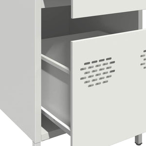 Weißes Sideboard 35x39x73,5 cm Stahl
