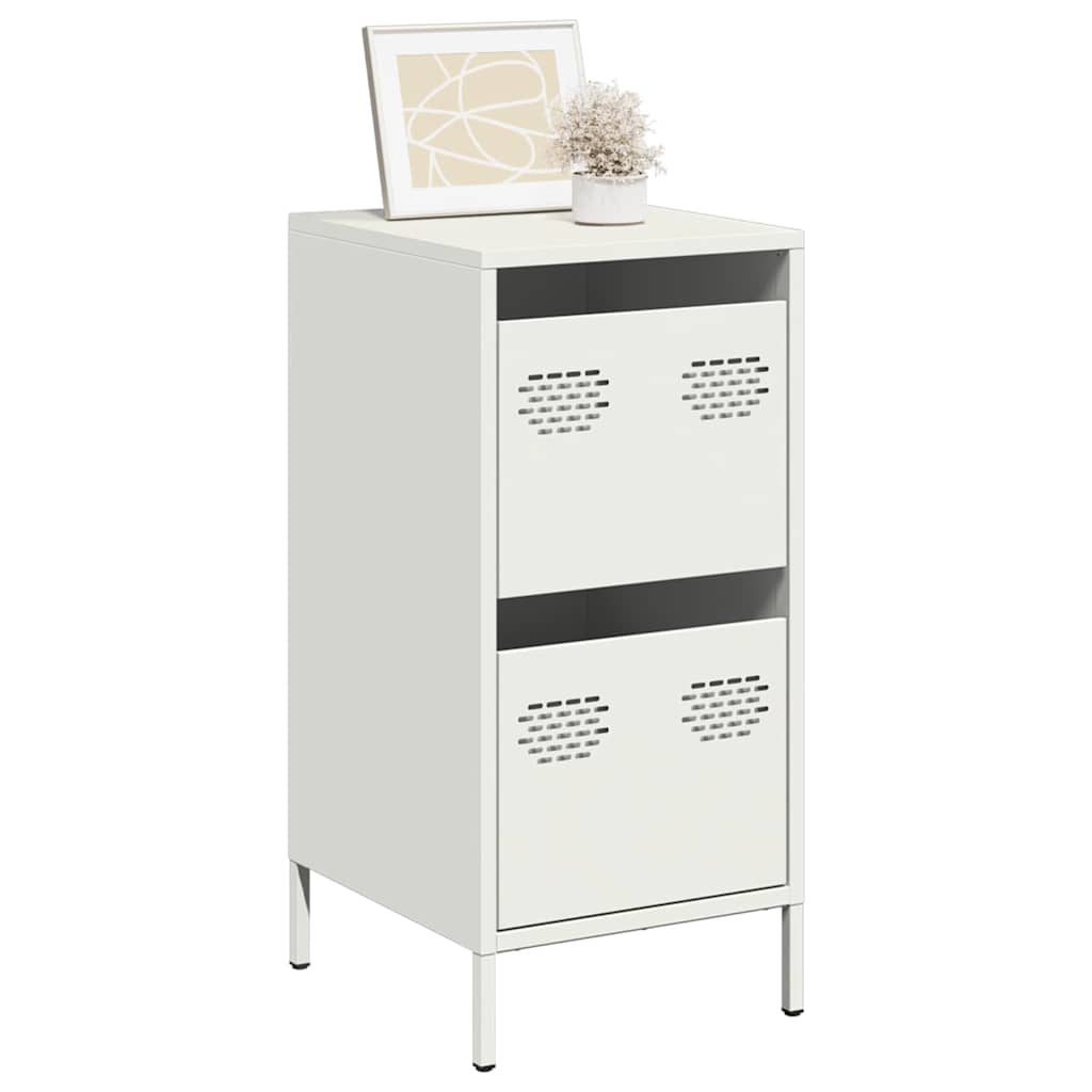 Weißes Sideboard 35x39x73,5 cm Stahl