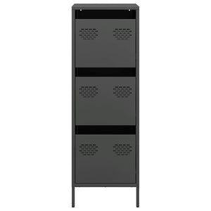 Schwarzes Highboard aus Stahl, 39x35x103,5 cm