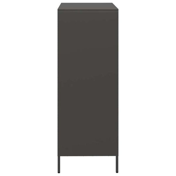 Schwarzes Highboard aus Stahl, 39x35x103,5 cm